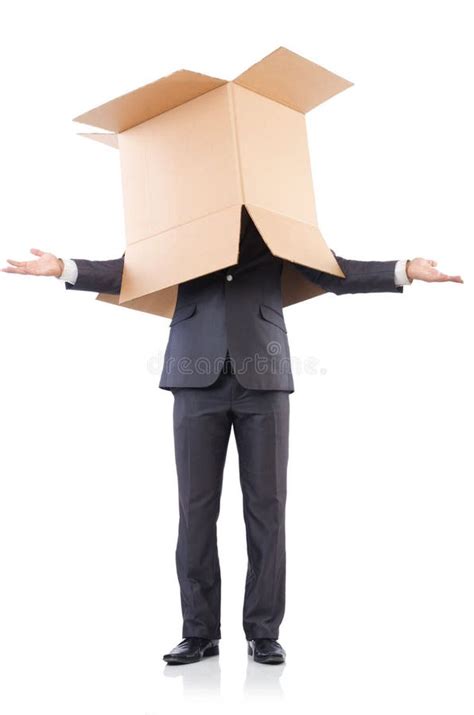 Man Lifting Heavy Box Stock Photo Image Of Cardboard 8048694