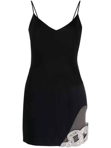 David Koma Cut Out Crystal Embellished Minidress Farfetch