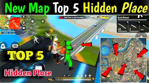 TOP 5 HIDING PLACES IN NEXTERRA FREE FIRE BEST HIDING PLACES IN