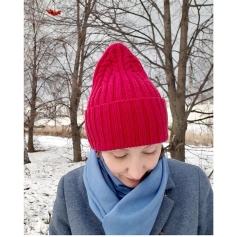 Ribbed Hat Knitting Pattern 1 Adult Size Slouchy Beanie Inspire Uplift