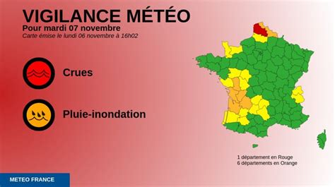 Tempête Domingos Le Pas de Calais placé par Météo France en vigilance