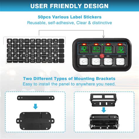 Ironwalls Gang Switch Panel Automatic Dimmable Led On Off Car Switch