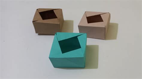 How To Make Origami Box With Paper Origami Box Tutorial Youtube