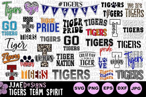 Tigers Svg Bundle School Spirit Shirt Svg Tiger School Etsy