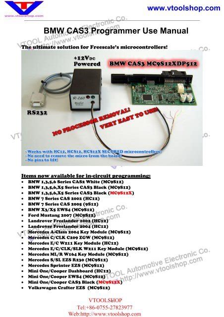 Bmw Cas3 Programmer Use Manualpdf Car Diagnostic Tool