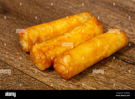 Roasted Hot Stuffed Spring Roll Stock Photo Alamy