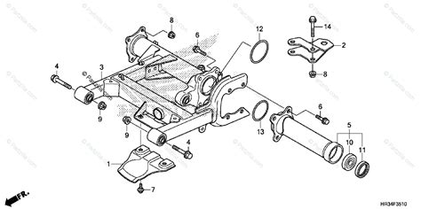 Honda Atv Oem Parts Diagram For Swingarm Partzilla