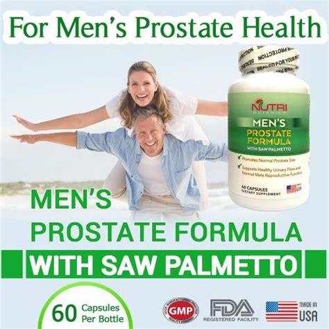 Nutri Botanics Men S Prostate Formula With Saw Palmetto 60 S Capsules Prostate Health