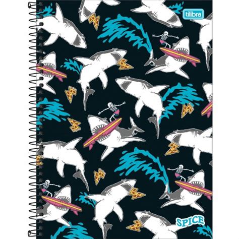 Caderno Espiral Capa Dura Universit Rio Mat Rias Spice Masculino