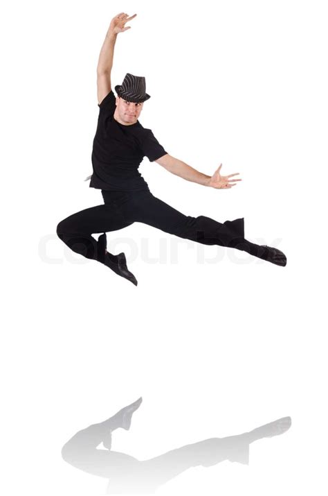 Danser P Den Hvide Stock Foto Colourbox