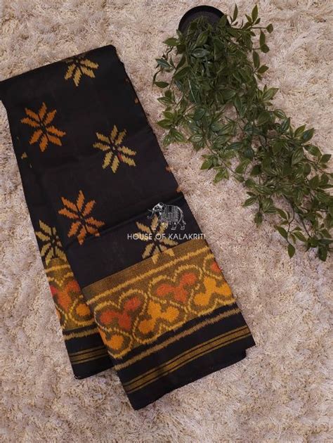 Black Rajkot Patola Pure Silk Saree House Of Kalakriti Patola Saree