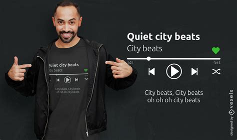 Music Player Interface T Shirt Design Psd Editable Template
