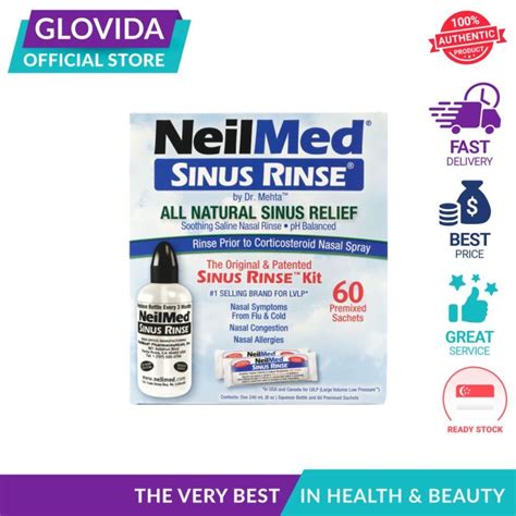 NeilMed Sinus Rinse Kit With 60 Premixed Sachets Exp May 26 Lazada