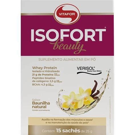 Isofort Beauty 15 Sachês de 25g Baunilha Vitafor OtimaNutri