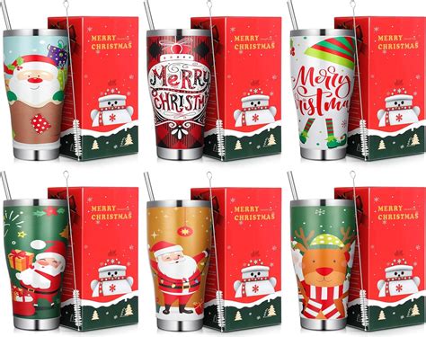 Amazon Mifoci Pcs Christmas Tumblers Oz Stainless Steel