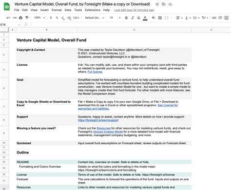 Venture Capital Model Foresight