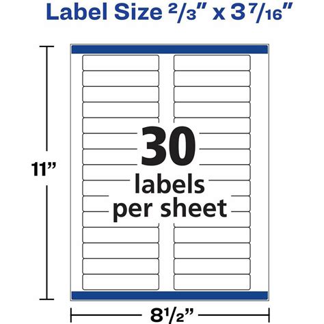 Avery 8593 White File Folder Labels for 1/3 Cut Folders, Pack of 150 ...