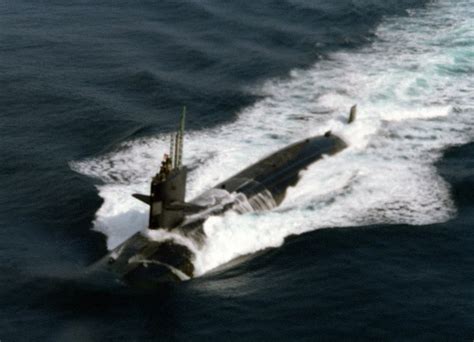 An Aerial Port Bow View Of A Sturgeon Class Nuclear Powered Attack