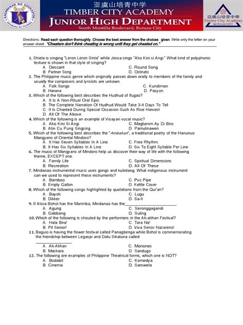 Pre Test Mapeh 7 Pdf Stress Biology Mental Disorder