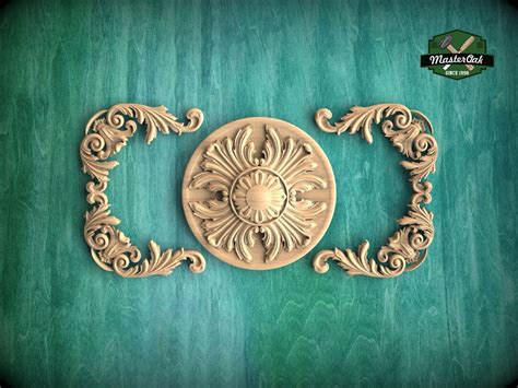 Rococo Style Wooden Carving With Center Medallion for Classic Elegance ...