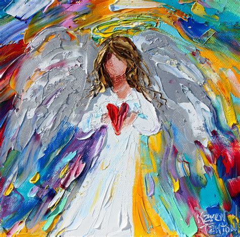 Angel of Love painting, angels art, valentine canvas painting original ...