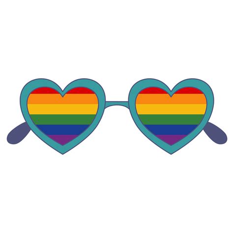 The Rainbow Heart Shaped Sunglasses Lgbt 22691216 Png