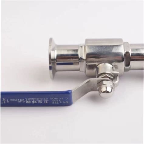 SS304 316 2 Part Full Way Sanitary Stainless Steel Manual Quick Fit