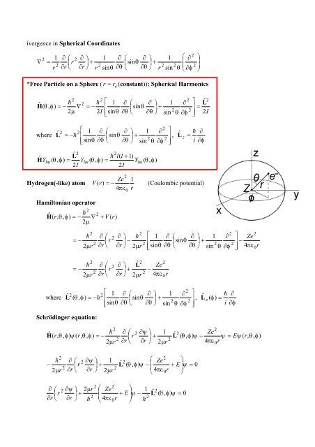 Divergence In Spherical Coordinates