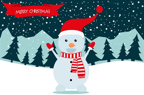 Merry Christmas Snowman Decoration Card Design By Sunshine Shop