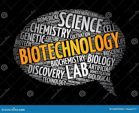 Biotechnology Word Cloud Collage Concept Background Stock Illustration