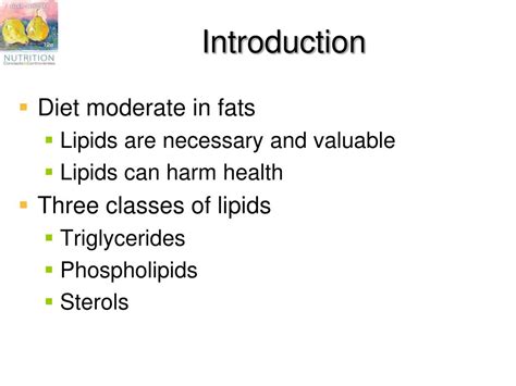 PPT Chapter 5 The Lipids Fats Oils Phospholipids And Sterols