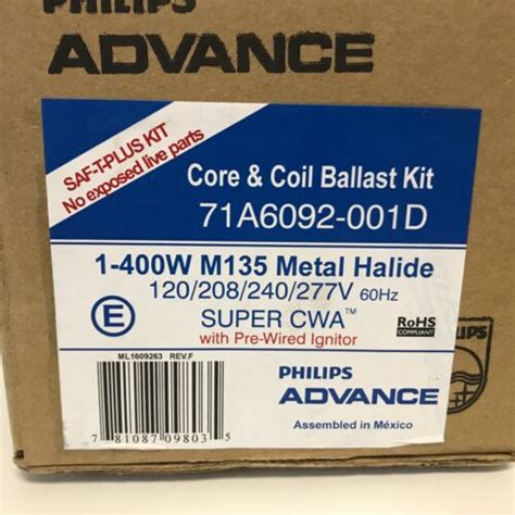 New Philips Advance W Metal Halide Ballast Kit V