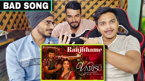 Ranjithame Varisu Lyric Song Tamil Reaction Thalapathy Vijay