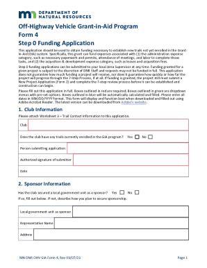 Fillable Online Files Dnr State Mn Form Step Funding Application