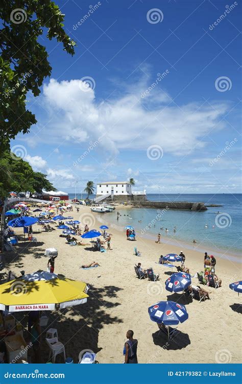 Porto Da Barra Beach Salvador Bahia Brazil Editorial Photography