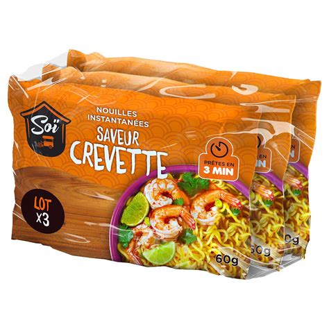 Nouilles instantanées saveur crevette Soï Intermarché