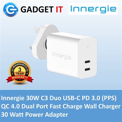 Innergie W C Duo Usb C Pd Pps Qc Dual Port Fast Charge