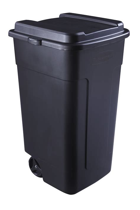 Rubbermaid 50 Gal Wheeled Roughneck Trash Can Black