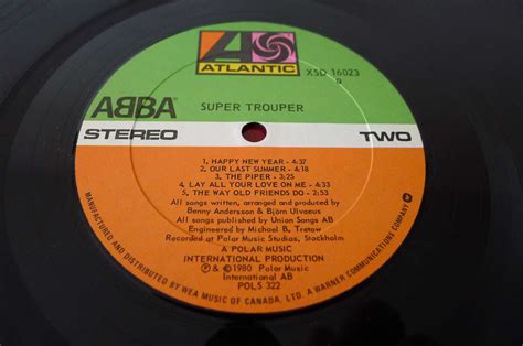 ABBA Super Trouper LP 1980 Canada Vinyl Tamka