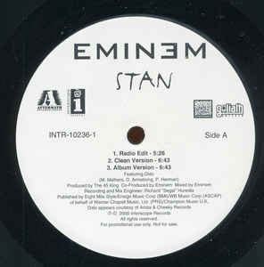 Eminem - Stan (2000, Vinyl) | Discogs