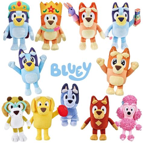 bluey bingo cartoon plush animal bear soft custom stuffed kids toys
