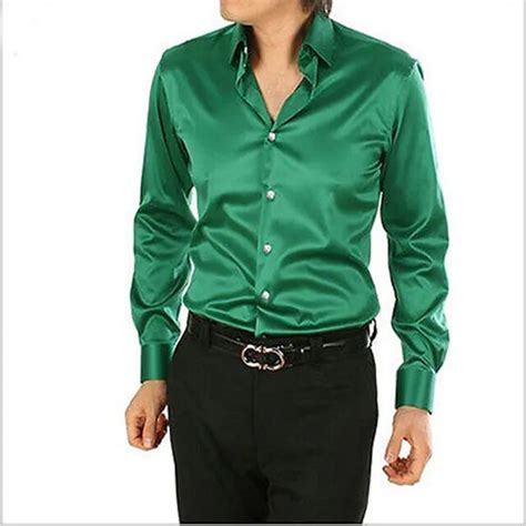 Dark Green Leisure Clothing Wedding Prom Emulation Silk Long Sleeve