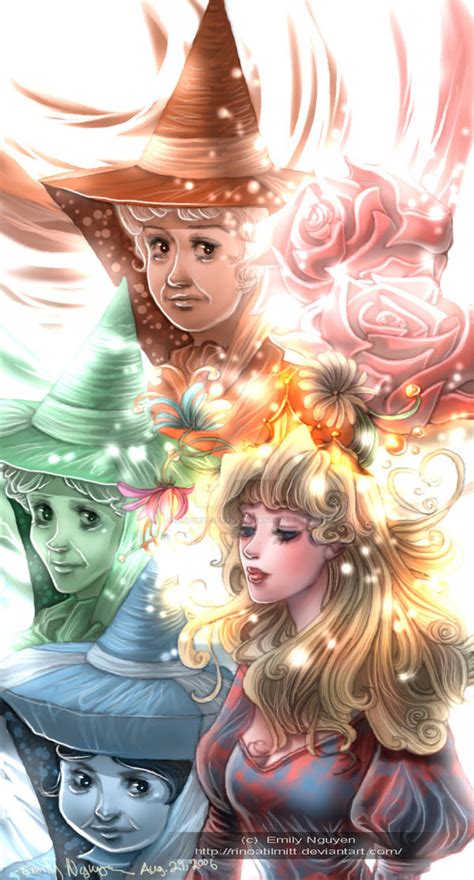 Sleeping Beauty and Faeries by emilynguyenart on DeviantArt