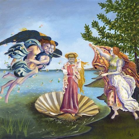 Items Similar To Sale Whimsical Original Oil Painting Botticelli