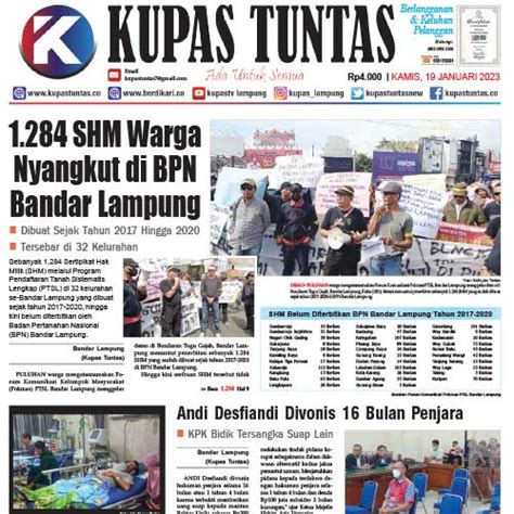 Kupas Tuntas Surat Kabar Harian Kupas Tuntas Edisi Kamis 19 Januari 2023