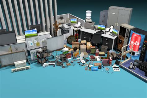 Ultimate Office Props 150 3d Props Unity Asset Store