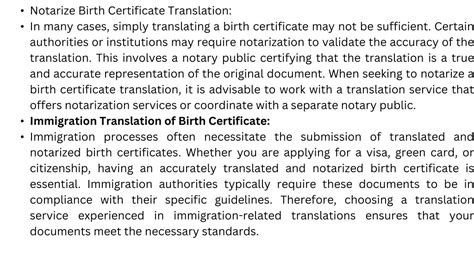 PPT Navigating Certified Birth Certificate Translation And