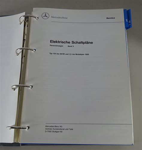 Werkstatthandbuch Elektrische Schaltpläne Mercedes W124 MOPF 0 Bauj