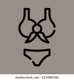 Icon Logo Vector Illustration Bikini Isolated