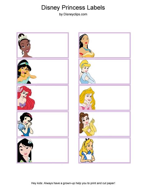 Disney Princess Labels Disney Princess Birthday Princess Birthday Party Food Disney Princess